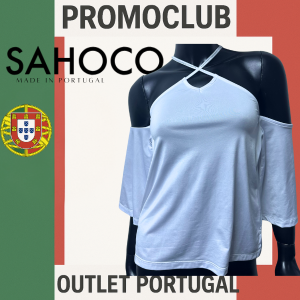 Топ Sahoco,бял, 94% полиестер, 6% спандекс, размер S, Португалия